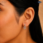 Arias by Lara Abstract Swirl Diamond Drop Earrings