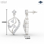 Arias by Lara Abstract Swirl Diamond Drop Earrings