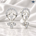 Arias by Lara Crescent Arch Diamond Drop Earrings