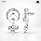 Arias by Lara Crescent Arch Diamond Drop Earrings
