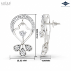 Arias by Lara Crescent Arch Diamond Drop Earrings