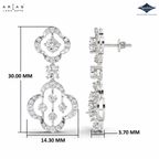 Arias by Lara Double Quatrefoil Diamond Drop Earrings