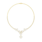 Arias by Lara Geometric Fan & Floral Diamond Necklace
