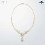 Arias by Lara Geometric Fan & Floral Diamond Necklace