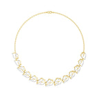 Arias by Lara Graduated Leaf Motif Diamond Necklace