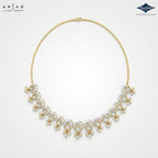 Arias by Lara Scalloped Arch Floral Diamond Necklace