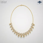 Arias by Lara Scalloped Arch Floral Diamond Necklace