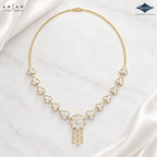 Arias by Lara Trefoil Link & Scalloped Diamond Necklace