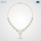 Arias by Lara Trefoil Link & Scalloped Diamond Necklace