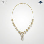 Arias by Lara Trefoil Link & Scalloped Diamond Necklace