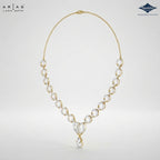 Arias by Lara Romantic Heart Link Diamond Pear Drop Necklace