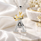Arias by Lara Crown Initial A Diamond Pendant