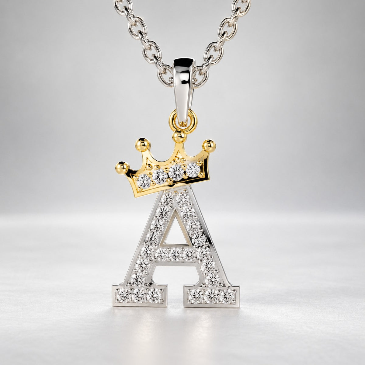 Arias by Lara Crown Initial A Diamond Pendant