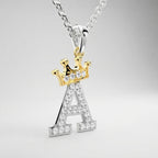 Arias by Lara Crown Initial A Diamond Pendant