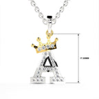 Arias by Lara Crown Initial A Diamond Pendant