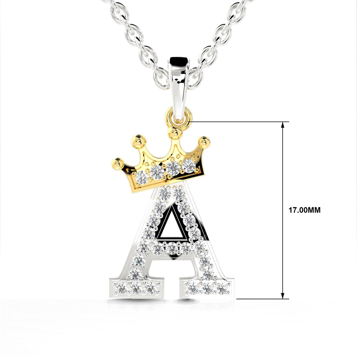 Arias by Lara Crown Initial A Diamond Pendant