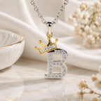 Arias by Lara Dutta Crown Initial B Diamond Pendant