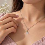 Arias by Lara Dutta Crown Initial B Diamond Pendant