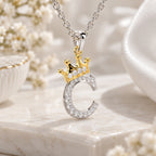 Arias by Lara Dutta Crown Initial C Diamond Pendant
