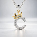 Arias by Lara Dutta Crown Initial C Diamond Pendant