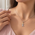 Arias by Lara Dutta Crown Initial E Diamond Pendant