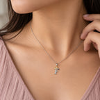 Arias by Lara Dutta Crown Initial F Diamond Pendant