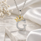 Arias by Lara Dutta Crown Initial G Diamond Pendant