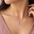 Arias by Lara Dutta Crown Initial G Diamond Pendant