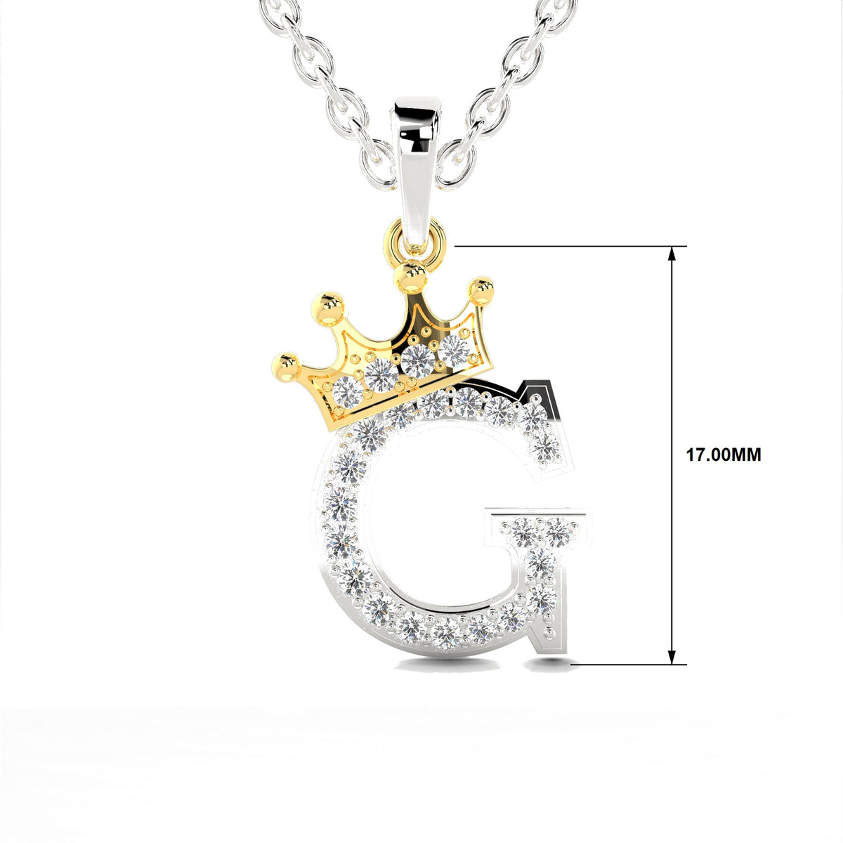 Arias by Lara Dutta Crown Initial G Diamond Pendant