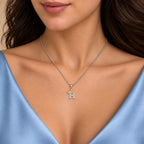 Arias by Lara Dutta Crown Initial H Diamond Pendant