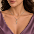 Arias by Lara Dutta Crown Initial J Diamond Pendant