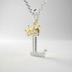 Arias by Lara Dutta Crown Initial L Diamond Pendant
