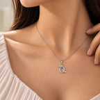 Arias by Lara Dutta Crown Initial Q Diamond Pendant