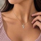 Arias by Lara Dutta Crown Initial Y Diamond Pendant
