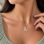 Arias by Lara Dutta Elegant Crowned Alphabet A Diamond Pendant