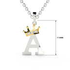 Arias by Lara Dutta Elegant Crowned Alphabet A Diamond Pendant
