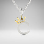 Arias by Lara Dutta Elegant Crowned Alphabet C Diamond Pendant