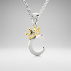 Arias by Lara Dutta Elegant Crowned Alphabet C Diamond Pendant