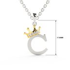 Arias by Lara Dutta Elegant Crowned Alphabet C Diamond Pendant