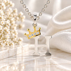 Arias by Lara Dutta Elegant Crowned Alphabet H Diamond Pendant