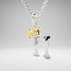 Arias by Lara Dutta Elegant Crowned Alphabet H Diamond Pendant