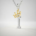 Arias by Lara Dutta Elegant Crowned Alphabet I Diamond Pendant