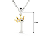 Arias by Lara Dutta Elegant Crowned Alphabet I Diamond Pendant
