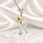 Arias by Lara Dutta Elegant Crowned Alphabet R Diamond Pendant
