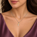 Arias by Lara Dutta Elegant Crowned Alphabet T Diamond Pendant