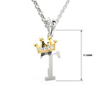 Arias by Lara Dutta Elegant Crowned Alphabet T Diamond Pendant