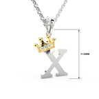 Arias by Lara Dutta Elegant Crowned Alphabet X Diamond Pendant
