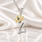 Arias by Lara Dutta Elegant Crowned Alphabet Z Diamond Pendant