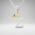 Arias by Lara Dutta Elegant Crowned Alphabet Z Diamond Pendant