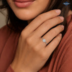 Arias by Lara Dutta Floral Starburst Halo Diamond Ring